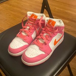 Air Jordan 1 Mid GS 'Pinksicle Orange Kid's